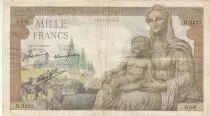 Frankreich 1000 Francs - Goddess Demeter - 28 January 1943 - Series D.3225