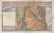 Frankreich 1000 Francs - Mercury - 1955 - serial W.69