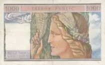 Frankreich 1000 Francs - Mercury - French Treasury - 1955 - Serial A.33