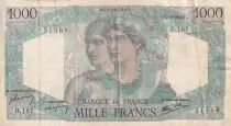Frankreich 1000 Francs - Minerva and Hercule - 17-01-1946 - Serial O.187 - P.130a