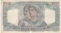 Frankreich 1000 Francs - Minerva and Hercules - 11-07-1946 - Serial V.310 - F - P.130