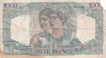 Frankreich 1000 Francs - Minerve et Hercule - 12-04-1945 - Serial V.6 - VG to F - P.130a