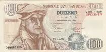 Frankreich 1000 francs - Nationale ramp van belgie - Specimen - 1963
