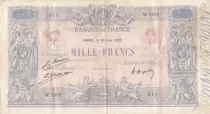 Frankreich 1000 Francs - Pink and blue - 20-06-1925 - Serial W.1959