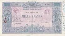 Frankreich 1000 Francs - Pink and blue - 27-08-1919 - Serial M.1285 -  VF - P.67