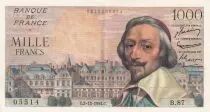 Frankreich 1000 Francs - Richelieu -  07-01-1954 - Serial B.87