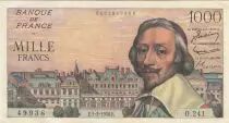 Frankreich 1000 Francs - Richelieu - 01-03-1956 - Serial O.241