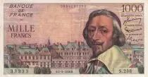 Frankreich 1000 Francs - Richelieu - 01-03-1956 - Serial S.238 - 33333 - P.134