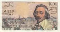 Frankreich 1000 Francs - Richelieu - 04-10-1956 - Serial D.276
