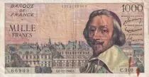 Frankreich 1000 Francs - Richelieu - 06-12-1956 - Serial C.310 - P.134