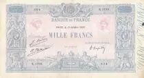 Frankreich 1000 Francs Blue on lilac - 13-10-1923 - Serial K.1728 -  VF