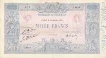 Frankreich 1000 Francs Blue on lilac - 14-01-1925 - Serial E.1827 - F to VF