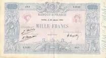 Frankreich 1000 Francs Blue on lilac - 20-01-1926 - Serial S.2133 - VF