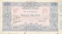 Frankreich 1000 Francs Blue on lilac - 23-12-1924 - Serial Y.1810 -  F to VF