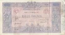 Frankreich 1000 Francs Blue on lilac - 25-09-1911 - Serial O.14