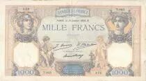 Frankreich 1000 Francs Ceres and Mercury - 10-01-1930 Serial T.803 - F+