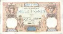 Frankreich 1000 Francs Ceres and Mercury - 10/09/1927 Serial P528
