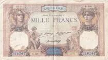 Frankreich 1000 Francs Ceres and Mercury - 12/08/1927 - Serial H.456