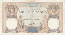 Frankreich 1000 Francs Ceres and Mercury - 16-12-1937 - Serial Q.3120