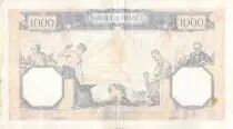 Frankreich 1000 Francs Ceres and Mercury - 20-10-1938 Serial Y.4678 - F to VF