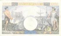 Frankreich 1000 Francs Commerce and Industry - 19-12-1940 Serial S.1135 - VF