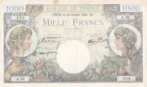Frankreich 1000 Francs Commerce and Industry - 24-10-1940 Serial A.52