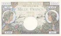 Frankreich 1000 Francs Commerce et Industrie - 06-02-1941 Serial B.1475