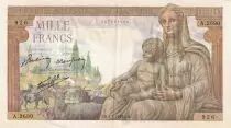 Frankreich 1000 Francs Demeter - 07-01-1943 - Serial A.2690