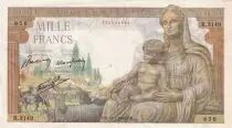 Frankreich 1000 Francs Demeter - 14-01-1943 - Serial R.3149
