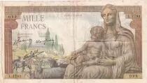 Frankreich 1000 Francs Goddess Demeter  - 07-01-1943 - Serial L.2793