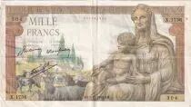 Frankreich 1000 Francs Goddess Demeter - 05.11.1942 - Serial X.1736