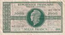 Frankreich 1000 Francs Marianne - 1945 Letter D- Serial 64 D - VF - P.107