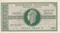 Frankreich 1000 Francs Marianne - 1945 Letter E- Serial 24 E -  XF+