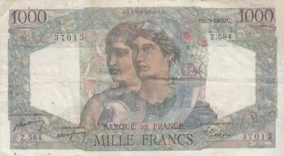 Frankreich 1000 Francs Minerva and Hercules - 01-09-1949 - Serial Z.584