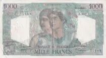 Frankreich 1000 Francs Minerva and Hercules - 05-05-1948 - Serial A.409 - VF