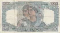 Frankreich 1000 Francs Minerva and Hercules - 11-03-1948 - Serial Y.392
