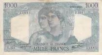 Frankreich 1000 Francs Minerva and Hercules - 12-09-1946 Serial U.324 - F to VF