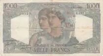 Frankreich 1000 Francs Minerva and Hercules - 15-07-1948 - Serial O.457