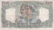 Frankreich 1000 Francs Minerva and Hercules - 15-12-1949 - Serial B.625 - F.41.30