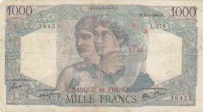 Frankreich 1000 Francs Minerva and Hercules - 16-05-1946 - Serial L.276