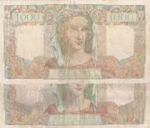 Frankreich 1000 Francs Minerva and Hercules - 1950  - Pair of false - Serial S.403 Number 44520 - False called Rocher and Versin
