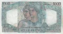 Frankreich 1000 Francs Minerva and Hercules - 1950  - Pair of false - Serial S.403 Number 44520 - False called Rocher and Versin