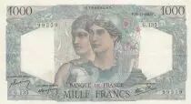 Frankreich 1000 Francs Minerva and Hercules - 22-11-1945 - Serial G.135
