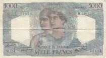 Frankreich 1000 Francs Minerva and Hercules - 22-11-1945 - Serial M.124