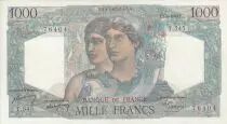 Frankreich 1000 Francs Minerve and Hercule -  07/04/1949  - Serial T.545