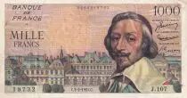 Frankreich 1000 Francs Richelieu -  03-02-1955 - Serial J.107