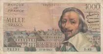 Frankreich 1000 Francs Richelieu -  07-10-1954 - Serial D.83