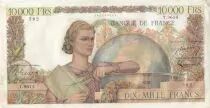 Frankreich 10000 Francs - French genieus - 01-09-1955 - Serial T.9614
