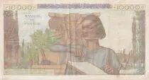 Frankreich 10000 Francs - G&eacute;nie Fran&ccedil;ais - 04-05-1951 - Serial Q.1400 - P.132
