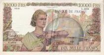 Frankreich 10000 Francs - G�nie Fran�ais - 04-06-1953 - Serial V.4959 - P.132